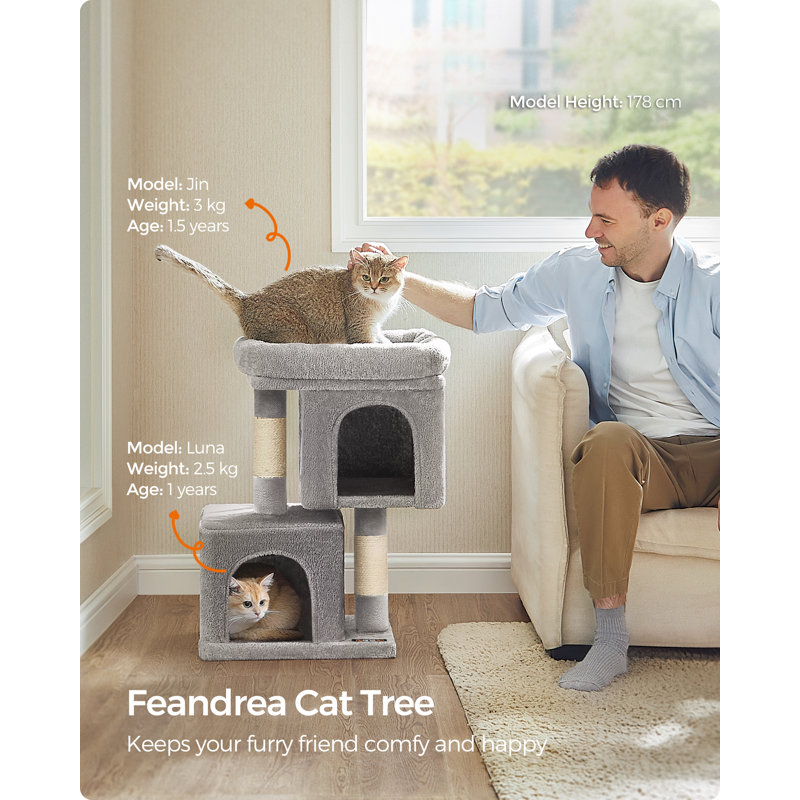 67cm H Cat Tree, Light Grey