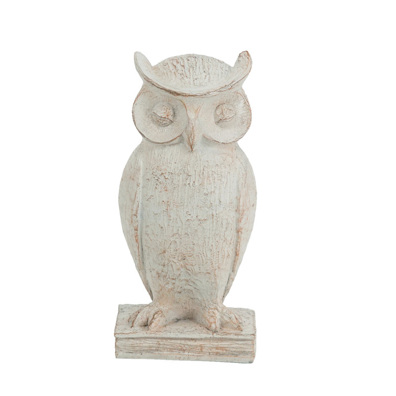 Figurine en polyrésine hibou - 6 po x 5,5 po x 12 po
