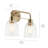Meller 2-Light Champagne Bronze Vanity Light with Clear Glass Shades-1488715137