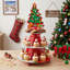 3-Tier Christmas Tree Cardboard Cupcake Display Stand