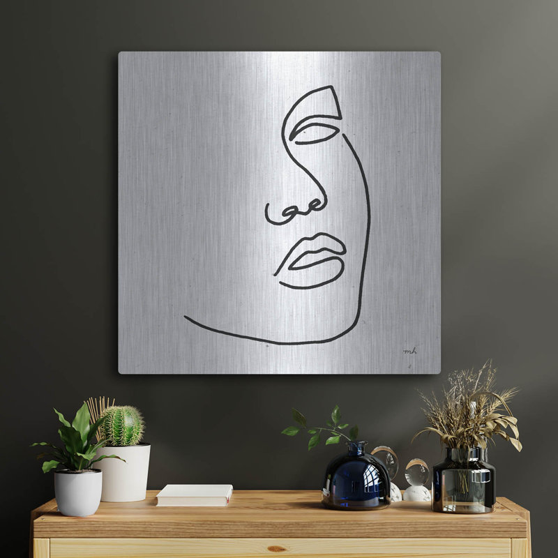 Art mural luxueux «Island Breeze 1 BW» par Moira Hershey, H 24 po x l 24 po