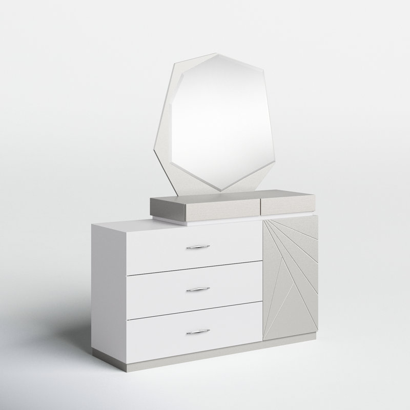 Commode 5 tiroirs l 53,5 po avec miroir Mcilwain