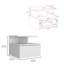 Table de chevet flottante Adele, table de bout, tiroir de table d'appoint, tablettes ouvertes blanches-307561734