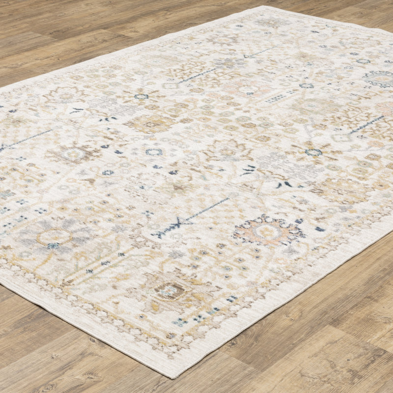 Tapis bleu / rose Tonye, Rectangle 7 pi 10 po x 10 pi 10 po