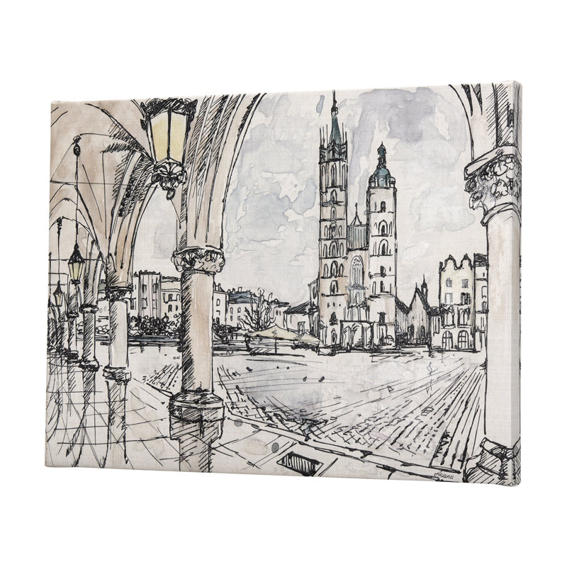 «Travel souvenirs IV a», toile texturée embellie à la main, H 21 po x l 28 po x P 1,5 po