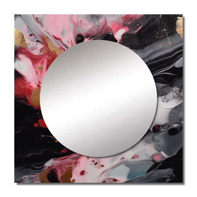 Etlena - Abstract Marble Square Mirror Wall Art For Bathroom