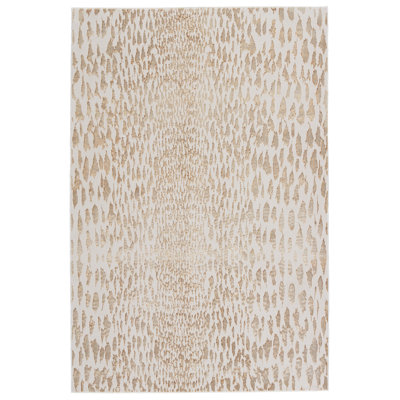 Tapis beige à imprimé animalier Malilla