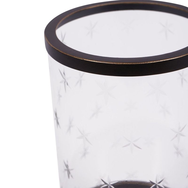 Glass Tabletop Hurricane, 17.5 cm H x 13 cm W x 13 cm D