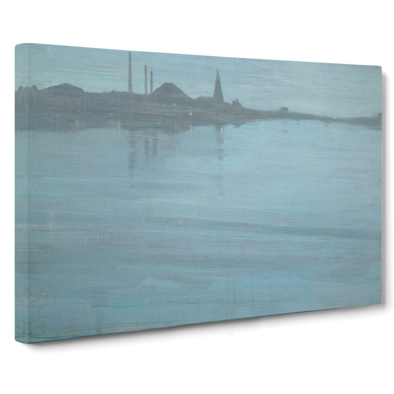 Nocturne In Blue And Silver by James Mcneill Whistler - Wrapped Canvas Painting, 50cm H x 76cm W x 3cm D