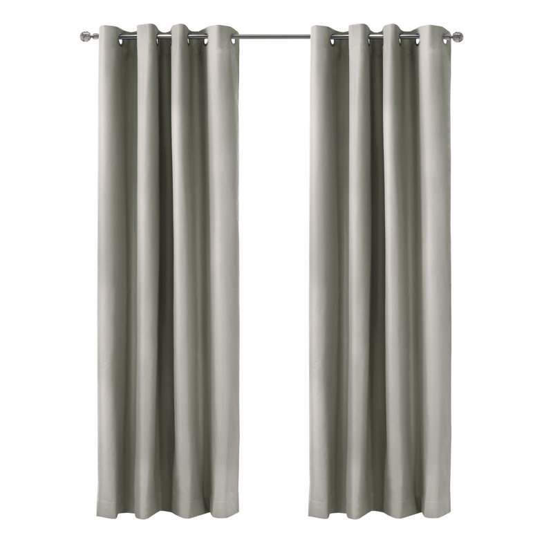 Turnervale Curtain Single Panel, 52" W x 84" L, Light Grey