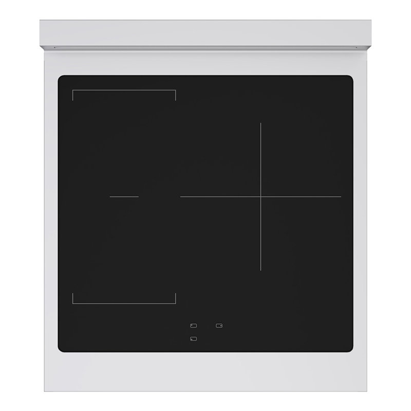 ZLINE 24 in. Paramount Induction Range with 3 Element Cooktop & Electric Oven w/ White Matte Door, Black Matte