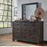 Carney 9-drawer Solid Wood Dresser with Mirror