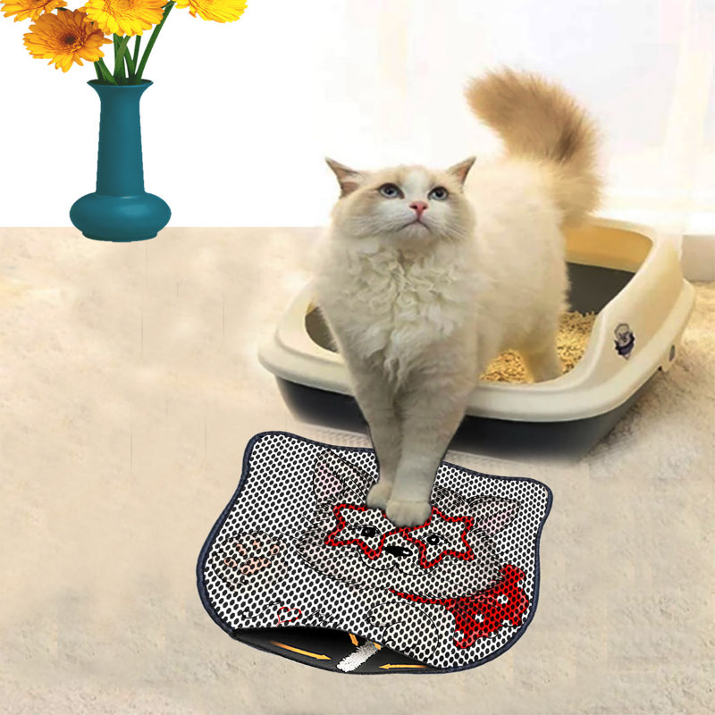 Durable Cat Litter Mat, 15.7 x 19.7 inches | 50% PVC / 50% Polyester, Machine Washable & Vacuum Friendly | Perfect for Easy Cleanup, Non-Slip Design to Keep Your Home Clean & Fresh, Ideal for Pet Owners