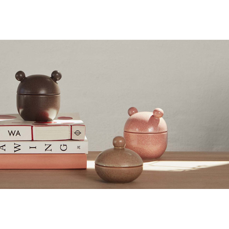 Saga Stoneware Jar, Coral