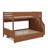 Space-Saving Bunk Bed With Trundle And Storage Stairs, Wooden Bunk Bed With LED Lights & Shelves-559762879