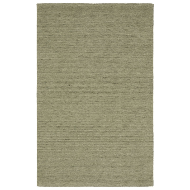 Tapis en laine vert sauge Radel, Rectangle 6 pi x 9 pi