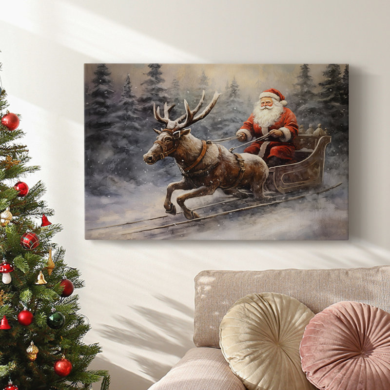 Christmas Holiday Arts - Toile tendue avec châssis, H 24 po x l 36 po