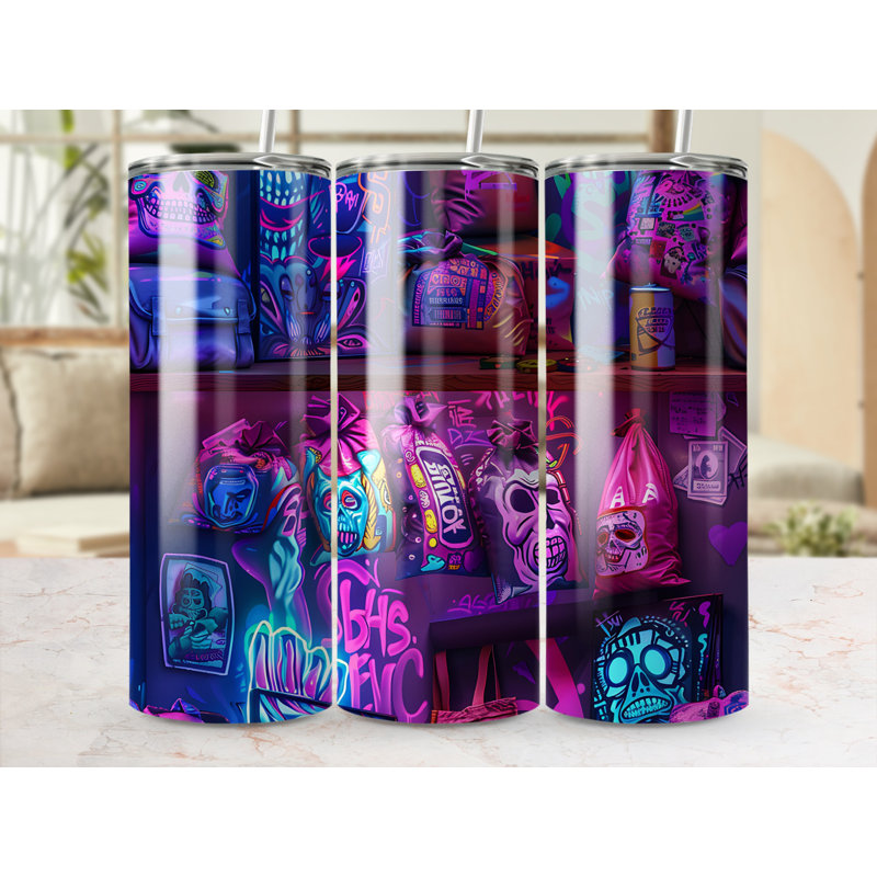 Choose Handmade Tumblers 591ml Vacuum Insulated Stainless Steel (18/8) Travel Tumbler with Straw