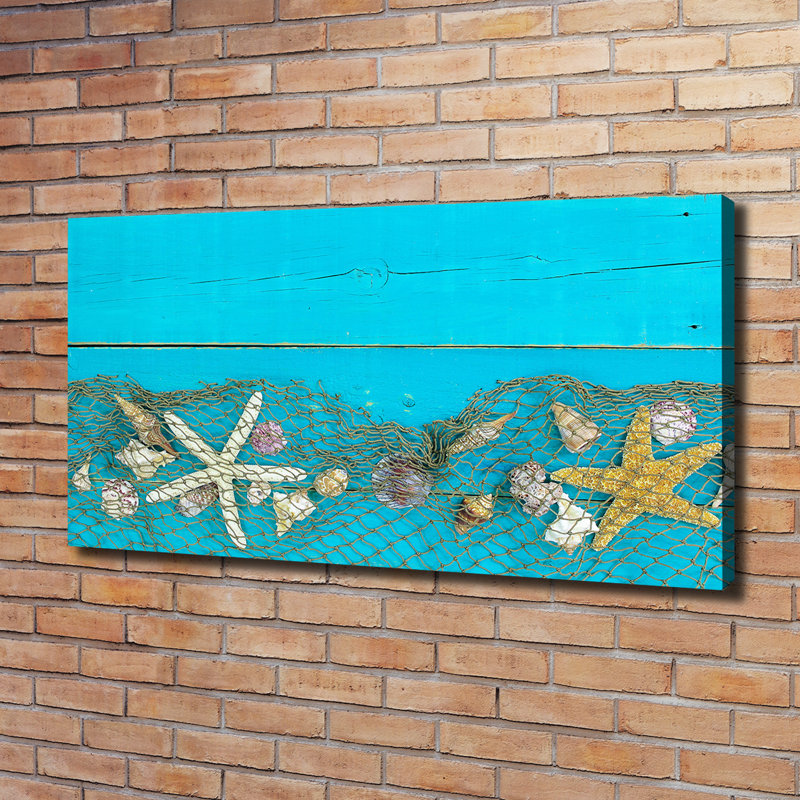 Starfish And Shells - No Frame Print on Canvas