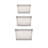Zip Top Reusable Food Storage Bags | 3 Dish Set [Gray]  | Microwave, Dishwasher and Freezer Safe-1479312847