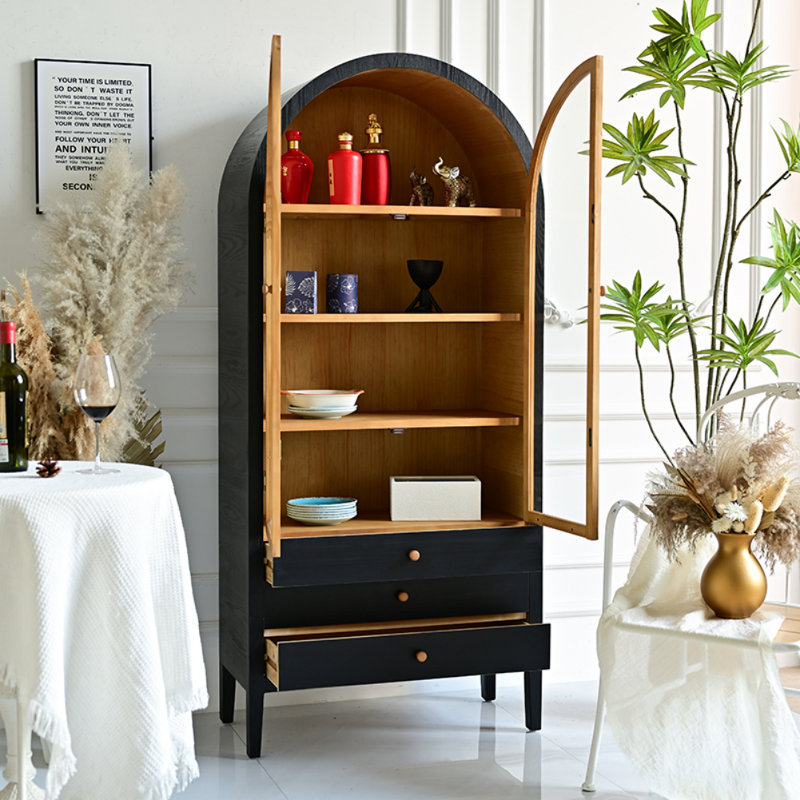 French Retro Arched Display Cabinet