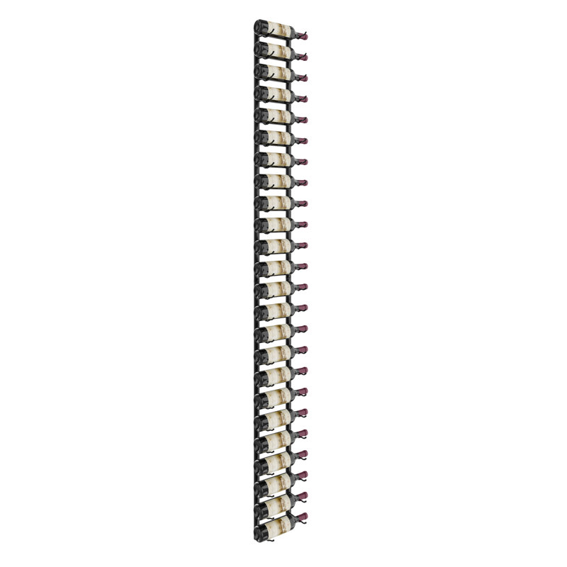 Chenut 24 Bottle Wall Mounted Wine Bottle Rack, Matte Black