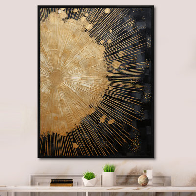 «A Shower of Golden Fireworks I», reproduction sur toile