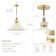 Orbit Bowl Pendant Light – 18" Cream and Brass Plug-In or Hardwired Cone Pendant Light for Kitchen Island, Bar, or Dining Room in Mid-Century Modern and Contemporary Style
