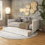 Lit de jour simple en bois massif avec couchette Camello-2129365362