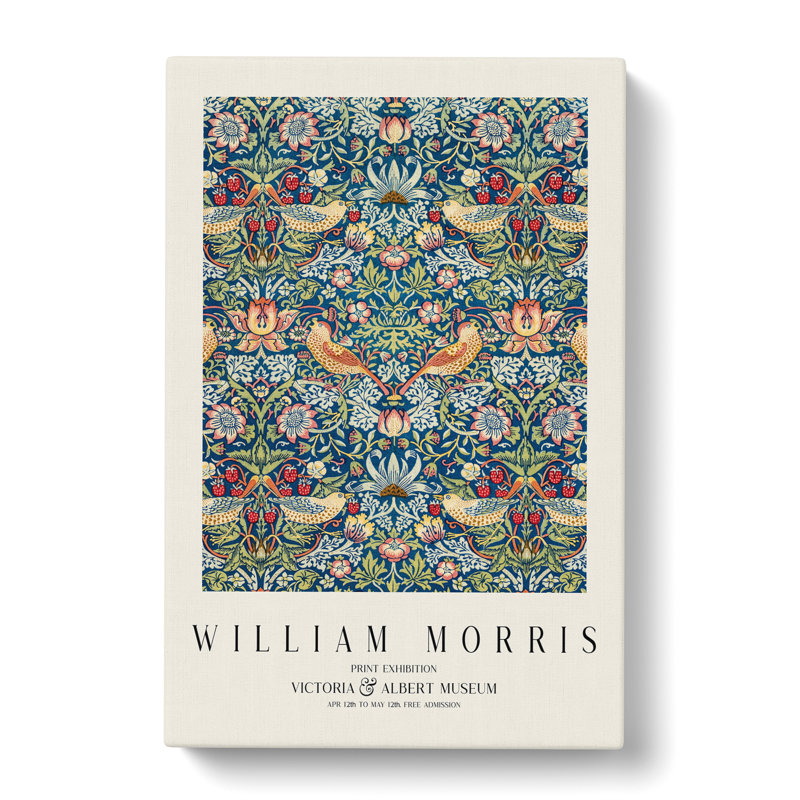 Strawberry Thief Vol.2 by William Morris - Wrapped Canvas, 50cm H x 35cm W x 3cm D