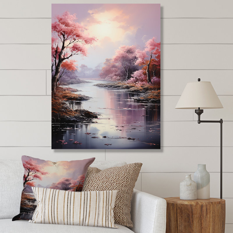 Luftar Romantic Landscape Ethereal Mist sur toile, H 40 po x l 30 po x P 1,5 po, Toile tendue