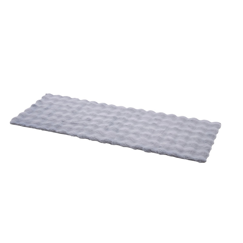 Rectangle Washable Area Rug, Light Grey, Rectangle 60 cm x 180 cm