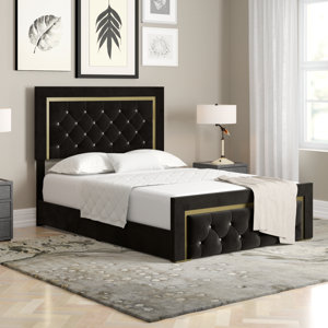 Crossett Upholstered Panel Bed ( Size King ) 