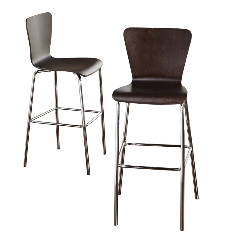 Ivan Counter Stool with Metal Frame, Espresso
