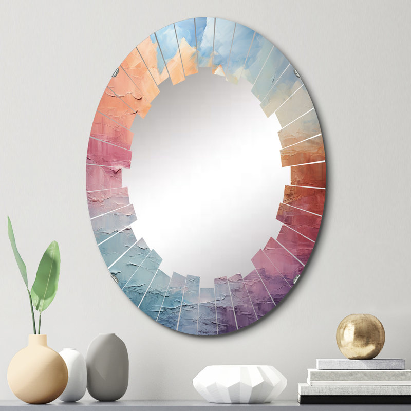 Palapa - Miroir mural paysager ovale, 30 po x 20 po