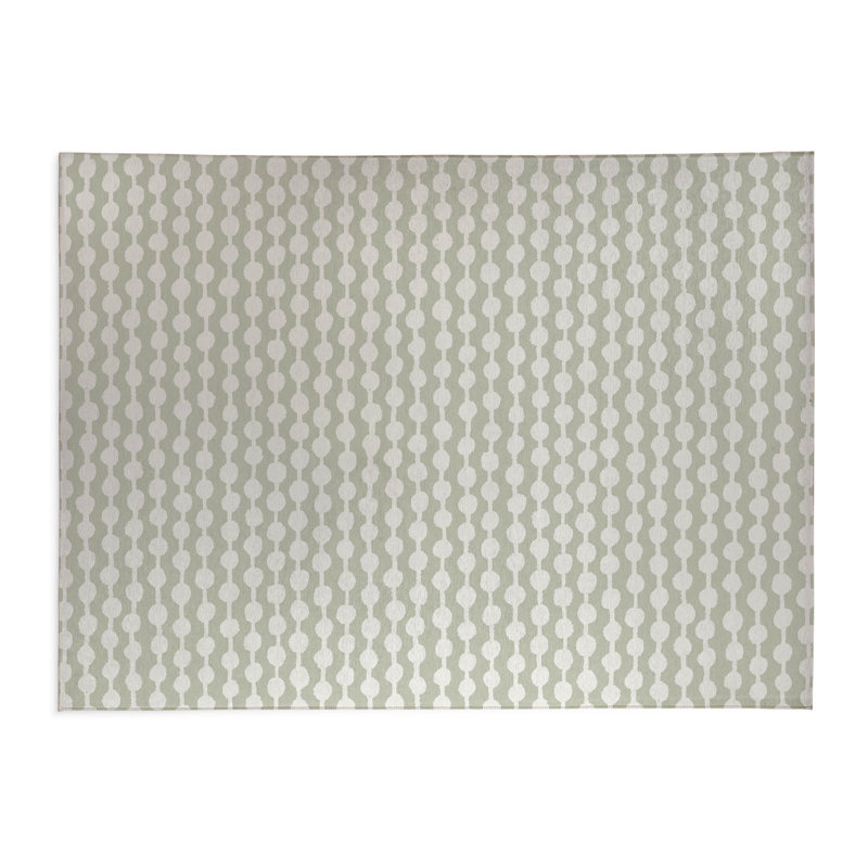 Dot Tied Kids Play Mat, Light Green, Rectangle 24" x 36"
