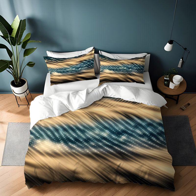Ensemble de housse de couette , Housse de couette simple + 1 taie décorative pour