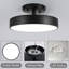 Plafonnier semi-encastré, éclairage de plafond près du plafond de 12 po, luminaire à DEL de 18 W, cadre en métal et abat-jour en acrylique, 4 000 K, sans intensité variable-100174632