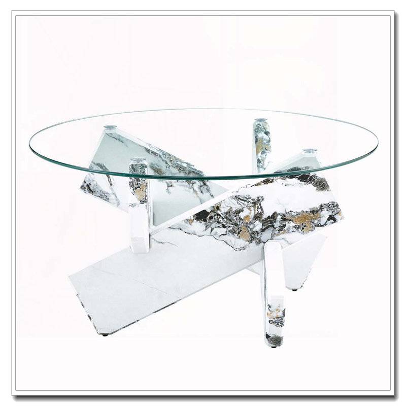 Table basse ronde en verre