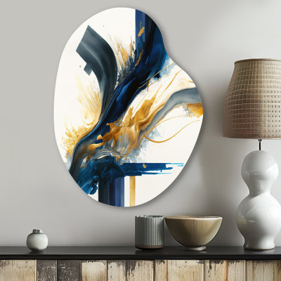 Delilah - Abstract Spirals Unique Shape Metal Print Wall Art, Modern Asymmetrical Metal Wall Decor