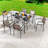 Square 6 - Person 27.6" Long Bar Height Dining Set with Cushions