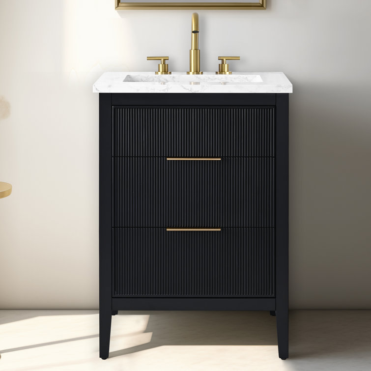 Bilroy 24'' Single Bathroom Vanity with Engineered Stone Top