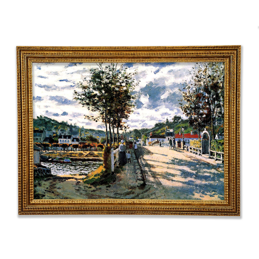 Gerahmtes Leinwandbild Die Seine bei Bougival von Claude Monet