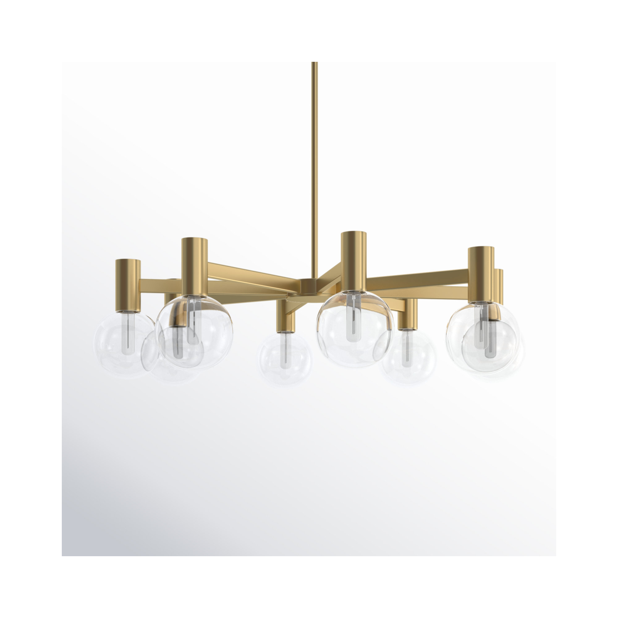 Rorem Chandelier, Gold, 8 Lights