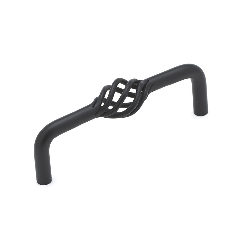 Expression 3 25/32" Center to Center Birdcage Pull, Matte Black
