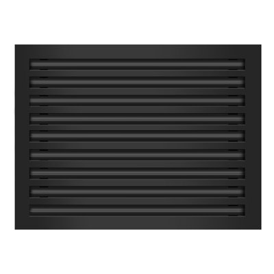 Buildmart - Couvercle d'évent moderne noir 24 x 18 - Diffuseur linéaire standard - Grille de registre