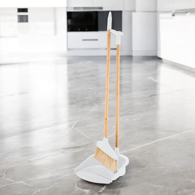 Broom And Dustpan Set, White