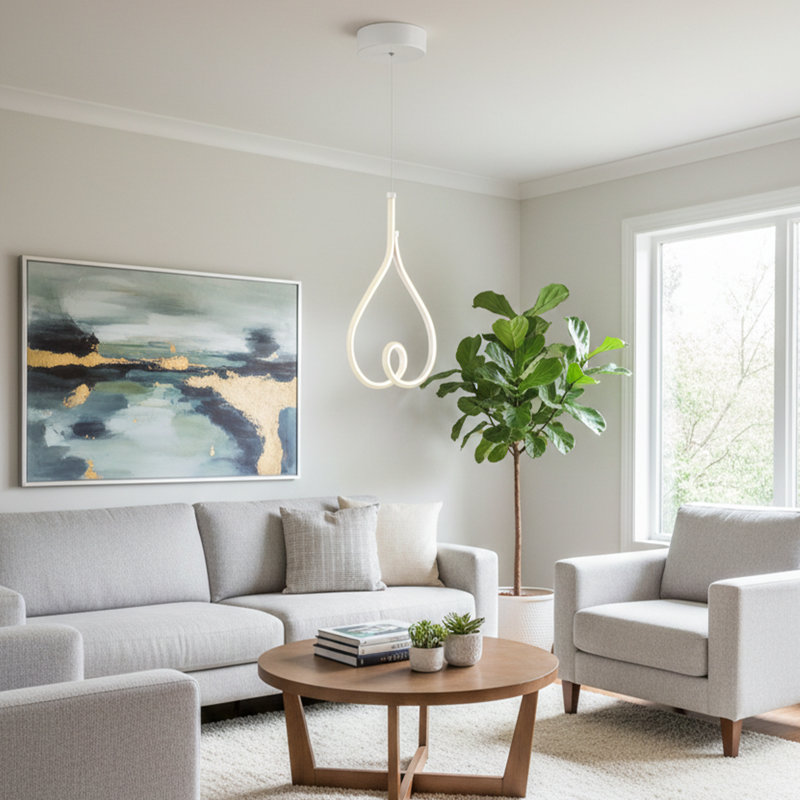 Lustre Halo,  4000 Kelvins, Porcelaine