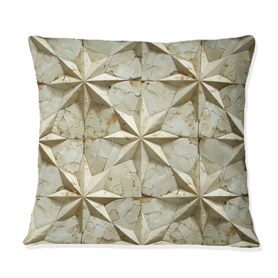 Coussin décoratif moderne beige crème Modern Star IV