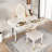 Modern Vanity Table Set With Touch Screen Lighted Mirror, Dressing Table And A Cushioned Stool